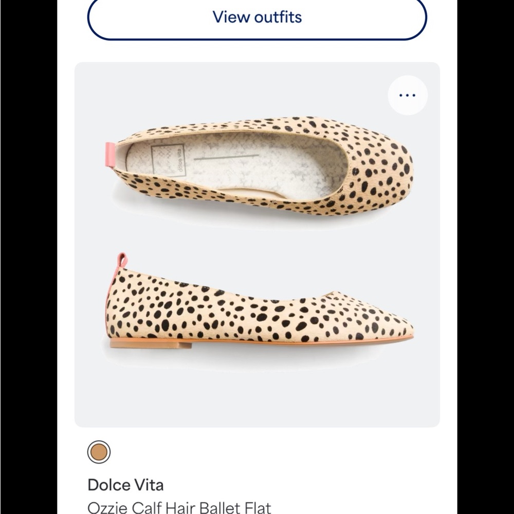 Dolce Vita Tan and Black Flats with Suede Finish